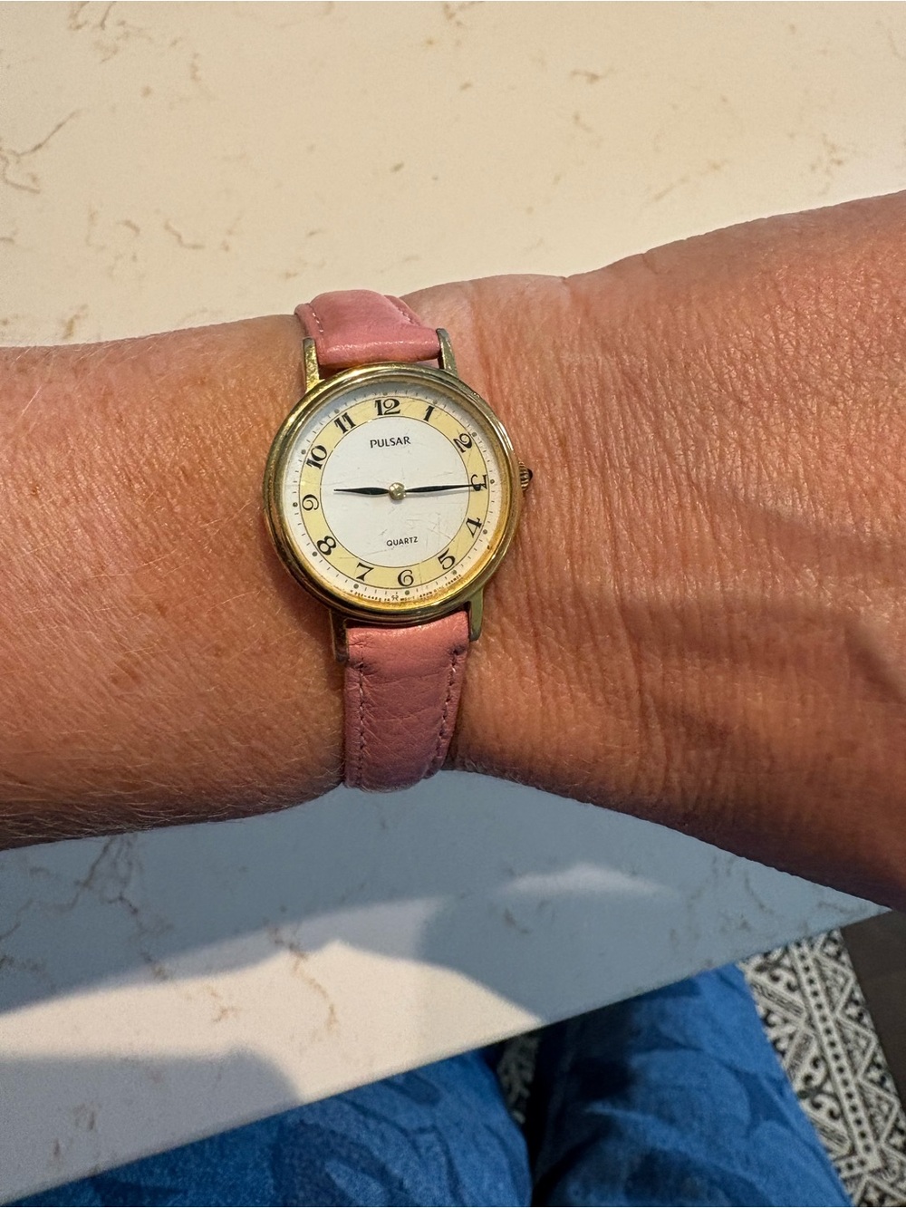 Pulsar vintage Pink Leather Women's Watch